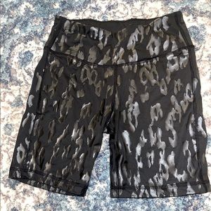 Biker Shorts Black cheetah print